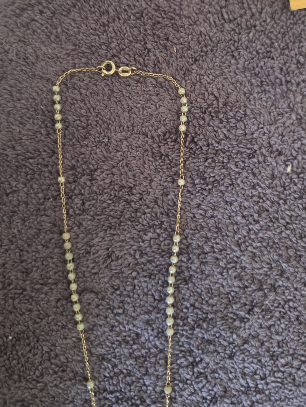Vintage Pearl/gold Rosary Small - Picture 3 of 8